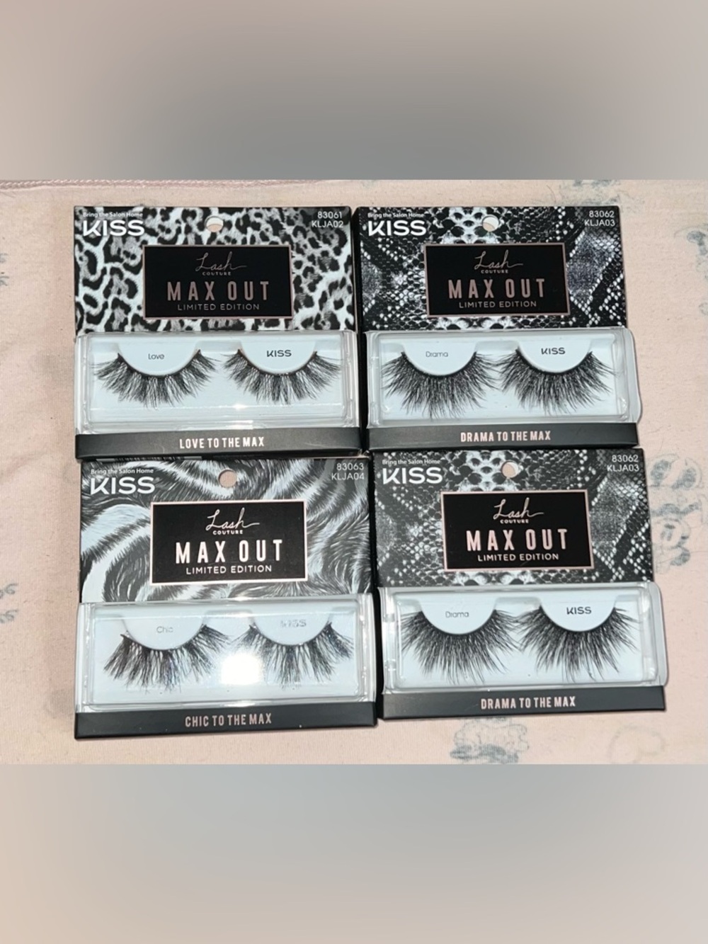 Kiss Max Out Limited Edition False Lashes - Black (4 Pack Assortment)
